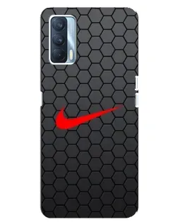 Чохол для OPPO A92s з картинкою «Nike — карбонова сітка»