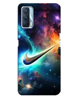 Чохол для OPPO A92s з картинкою «Космічний Nike Swoosh»