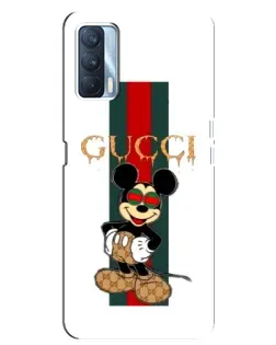 Чохол для OPPO A92s з картинкою «Міккі Маус Gucci — смуги»
