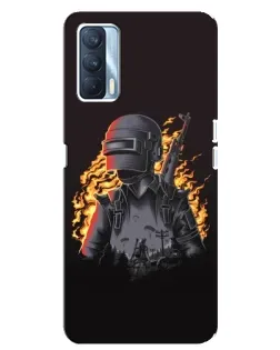 Чохол для OPPO A92s з картинкою «PUBG — вогняний силует»
