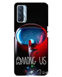 Чохол для OPPO A92s з картинкою «Червоний імпостер — макро»