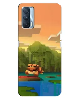 Чехол для OPPO A92s с картинкой «Майнкрафт закат солнца»