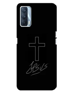Чехол для OPPO A92s с картинкой «Графический крест Jesus»