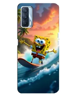 Чохол для OPPO A92s з картинкою «Губка Боб серфінгіст»