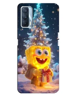 Чохол для OPPO A92s з картинкою «Різдвяний Спанч Боб»