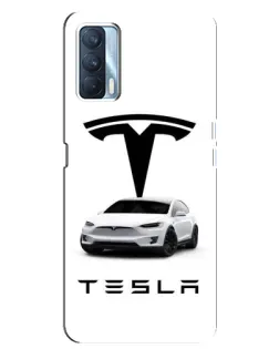 Чохол для OPPO A92s з картинкою «Tesla White Style» Чохол для OPPO A92s з картинкою «Tesla White Style»