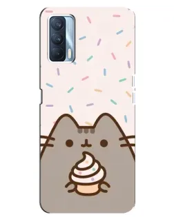 Чохол для OPPO A92s з картинкою «Пушин з кексом»