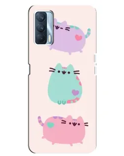 Чохол для OPPO A92s з картинкою «Pusheen тріо»