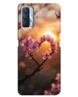 Чехол для OPPO A92s с картинкой «Розовый цвет сердце на фоне заката» Чехол для OPPO A92s с картинкой «Розовый цвет сердце на фоне заката»