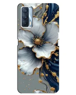 Чехол для OPPO A92s с картинкой «Белый цветок и золотой флюид» Чехол для OPPO A92s с картинкой «Белый цветок и золотой флюид»