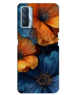 Чехол для OPPO A92s с картинкой «Яркая сине-оранжевая флора» Чехол для OPPO A92s с картинкой «Яркая сине-оранжевая флора»