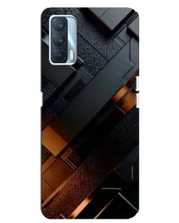 Чохол для OPPO A92s з картинкою «Чорні геометричні блоки»