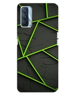 Чохол для OPPO A92s з картинкою «Зелені геометричні лінії»