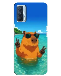 Чехол для OPPO A92s с картинкой «Морская капибара» Чехол для OPPO A92s с картинкой «Морская капибара»
