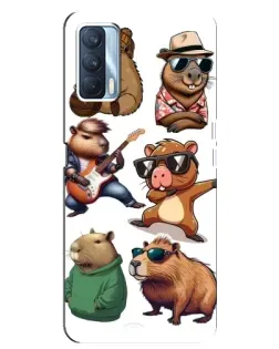 Чехол для OPPO A92s с картинкой «Крутые капибары музыканты» Чехол для OPPO A92s с картинкой «Крутые капибары музыканты»