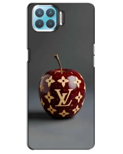 Чехол для OPPO A93 с картинкой «Красное яблоко LV»