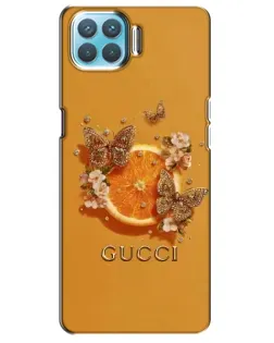 Чохол для OPPO A93 з картинкою «Gucci — золоті метелики»