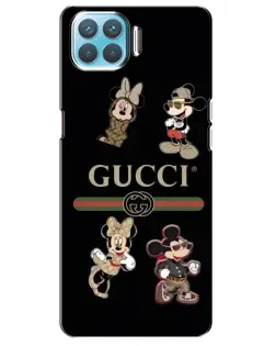 Чохол для OPPO A93 з картинкою «Gucci — герої Disney та монограма»