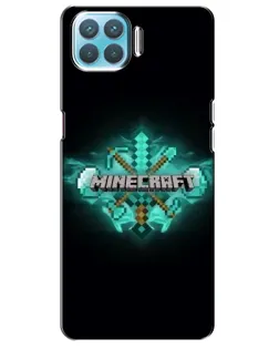 Чохол для OPPO A93 з картинкою «Minecraft Diamond лого»