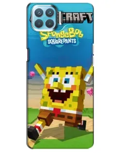 Чохол для OPPO A93 з картинкою «Губка Боб Minecraft»