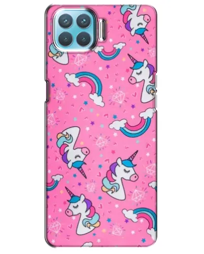 Чехол для OPPO A93 с картинкой «Unicorn паттерн розовый» Чехол для OPPO A93 с картинкой «Unicorn паттерн розовый»