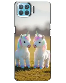Чехол для OPPO A93 с картинкой «Пара единорогов»