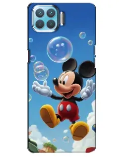 Чехол для OPPO A93 с картинкой «Mickey и мыльные пузыри»