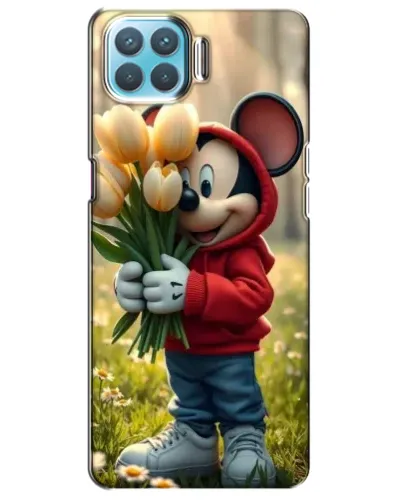 Чехол для OPPO A93 с картинкой «Микки с тюльпанами» Чехол для OPPO A93 с картинкой «Микки с тюльпанами»