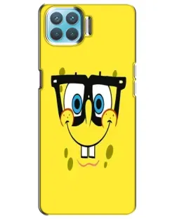 Чехол для OPPO A93 с картинкой «Минималистичный Спанч Боб»