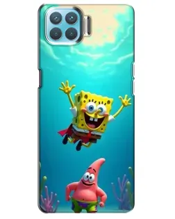 Чехол для OPPO A93 с картинкой «Спанч Боб под водой»