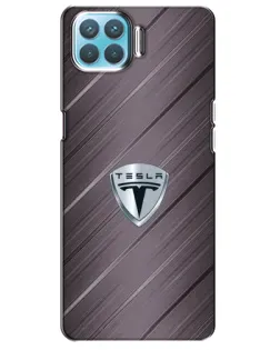 Чохол для OPPO A93 з картинкою «Металева текстура Tesla»