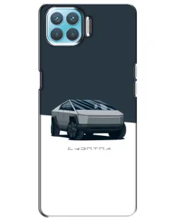 Чохол для OPPO A93 з картинкою «Сріблястий Cybertruck Tesla»