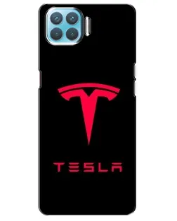 Чохол для OPPO A93 з картинкою «Tesla Red Logo»