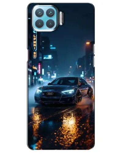 Чохол для OPPO A93 з картинкою «Нічне місто та Audi»