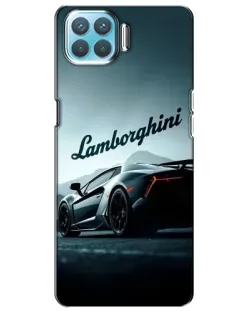 Чехол для OPPO A93 с картинкой «Классическая надпись Lamborghini»