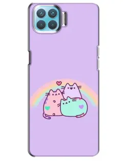 Чехол для OPPO A93 с картинкой «Радужные Пушины»