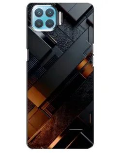Чохол для OPPO A93 з картинкою «Чорні геометричні блоки»