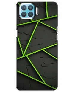 Чохол для OPPO A93 з картинкою «Зелені геометричні лінії»