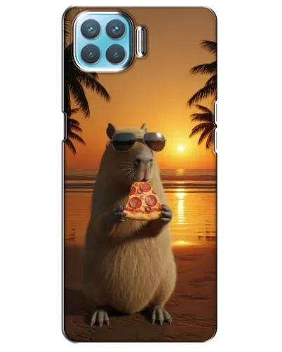 Чохол для OPPO A93 з картинкою «Капібара з піцою»