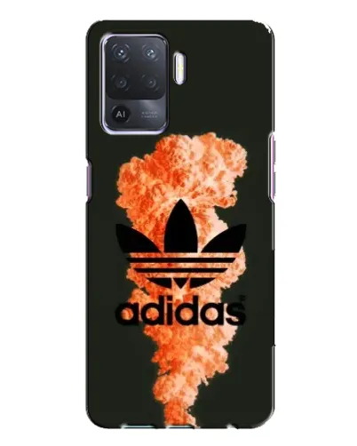 Чохол для OPPO A94 з картинкою «Помаранчевий дим Adidas»