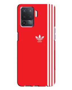 Чохол для OPPO A94 з картинкою «Червоний мінімалізм Adidas»