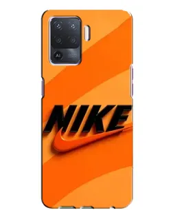 Чехол для OPPO A94 с картинкой «Оранжевый драйв Nike»