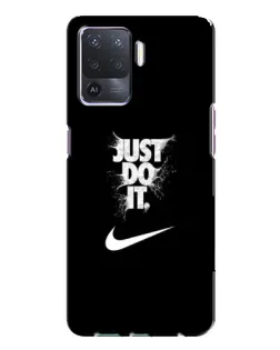 Чехол для OPPO A94 с картинкой «Текстовый принт Nike»