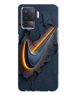 Чехол для OPPO A94 с картинкой «Объемный логотип Найк»