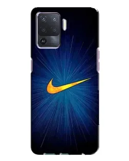 Чехол для OPPO A94 с картинкой «Синий пульс Nike»