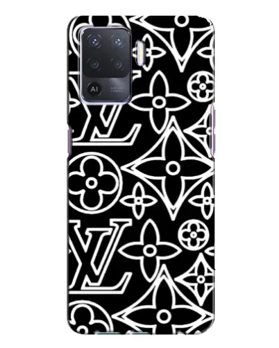 Чехол для OPPO A94 с картинкой «Черно-белый узор LV» Чехол для OPPO A94 с картинкой «Черно-белый узор LV»