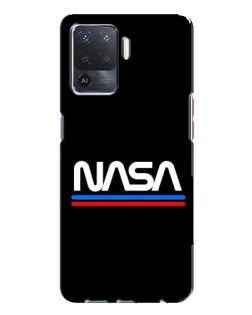 Чехол для OPPO A94 с картинкой «NASA — классика Red Blue» Чехол для OPPO A94 с картинкой «NASA — классика Red Blue»