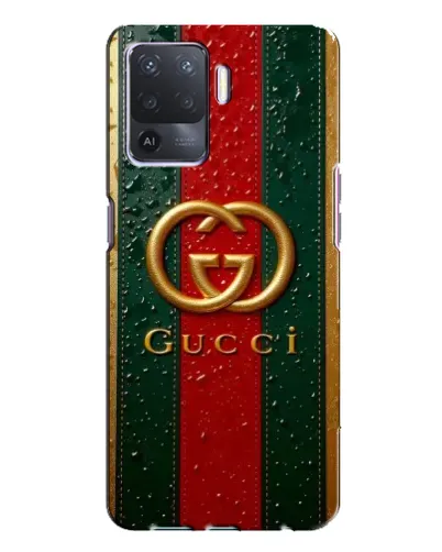Чохол для OPPO A94 з картинкою «Gucci — фірмова смуга та золото» Чохол для OPPO A94 з картинкою «Gucci — фірмова смуга та золото»