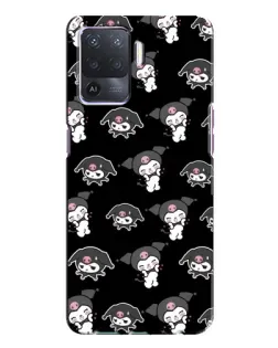 Чохол для OPPO A94 з картинкою «Чорний паттерн Kuromi»