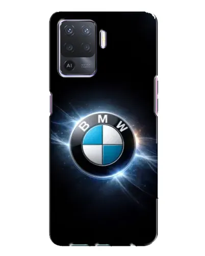Чехол для OPPO A94 с картинкой «BMW — неоновое сияние»